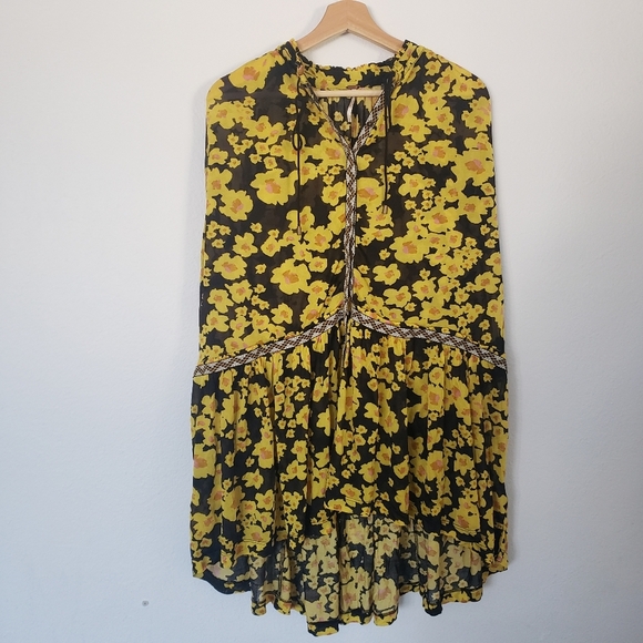 Free PeopleFollow BrandLove Letter Printed Balloon Sleeve mini dress - Picture 6 of 10